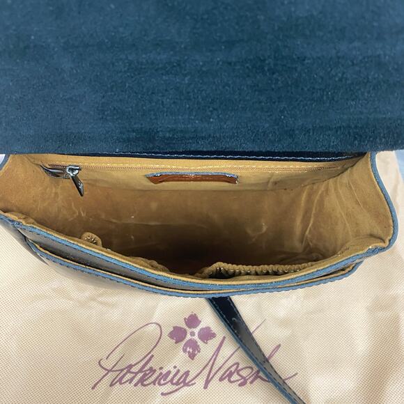 Patricia Nash Black Leather Lindy Saddle Bag NWT - Picture 10 of 16